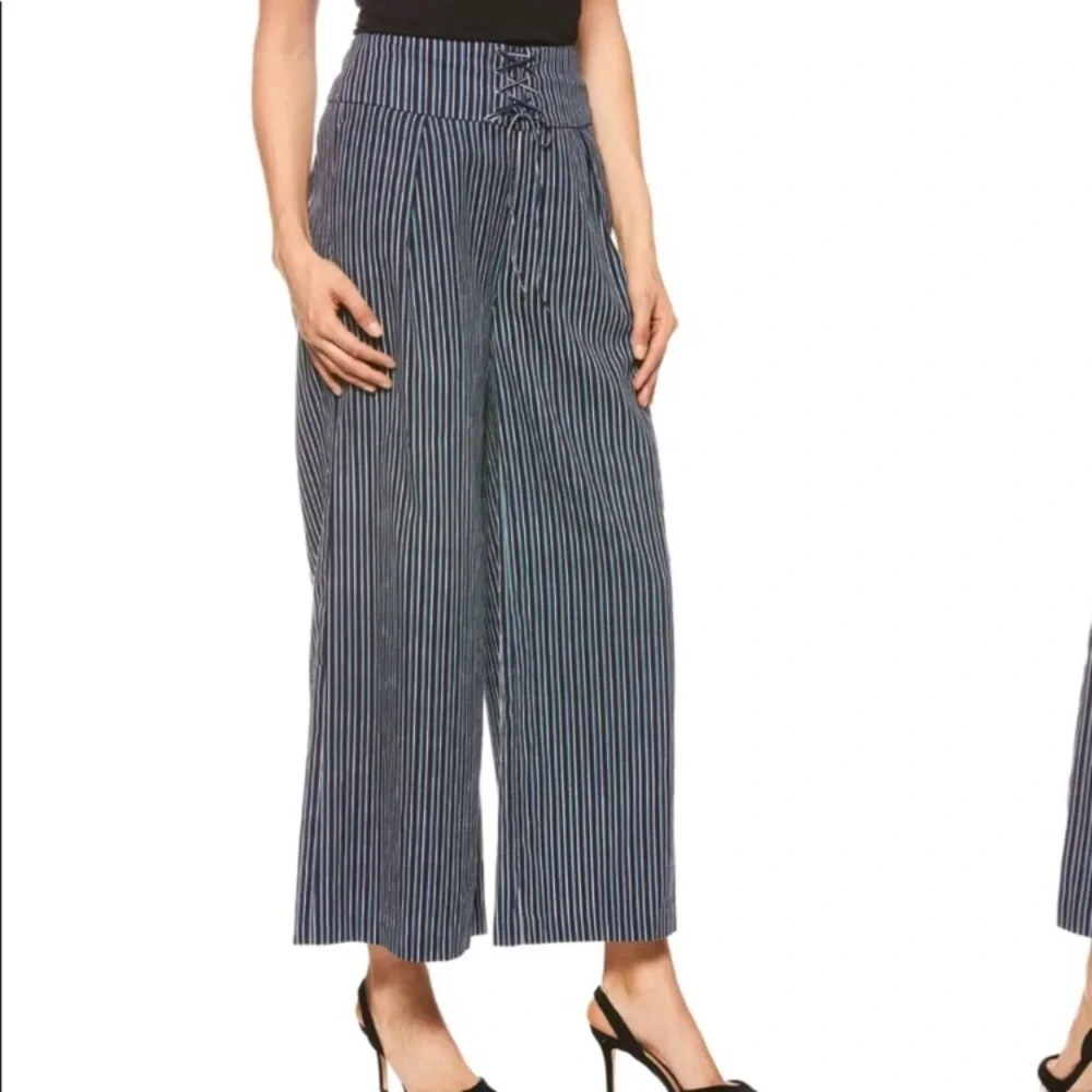 PAIGE Charisma high rise stripe wide leg pants - Picture 7 of 9